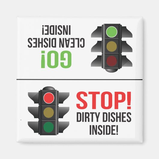 Red Light Green Light Dishwasmachine Magnet Magneet (Voorkant)