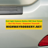 Red Light Ticket Bumpersticker (Op auto)