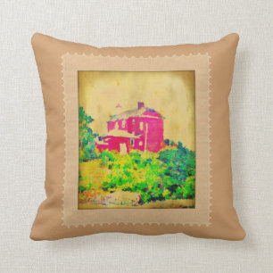 Red Lighthouse en Beach Pillow Kussen