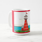 Red Lighthouse Red 15oz mug (Devant gauche)