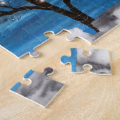 Red Lighthouse Waterverf Scene Legpuzzel (Zijkant)