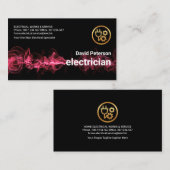 Red Lightning Pulse Wave Electrical Service Visitekaartje (Voorkant / Achterkant)