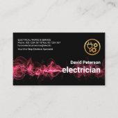 Red Lightning Pulse Wave Electrical Service Visitekaartje (Voorkant)