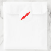 Red Lightning Ronde Sticker (Tas)