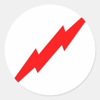 Red Lightning Ronde Sticker