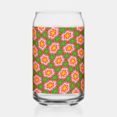 red lilies pattern blikvorm glas (Links)