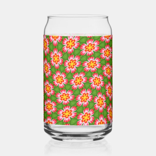 red lilies pattern blikvorm glas (Links)