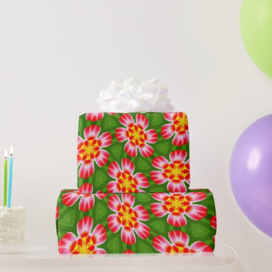 red lilies pattern cadeaupapier (Feestgeschenken)