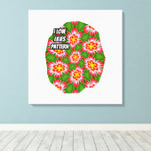 red lilies pattern canvas afdruk (Insitu (Houten vloer))