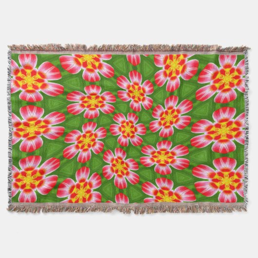 red lilies pattern deken (Voorkant)