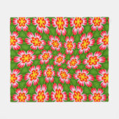 red lilies pattern fleece deken (Voorkant (Horizontaal))