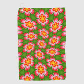 red lilies pattern golfhanddoek (Voorkant)