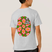 red lilies pattern t-shirt (Achterkant)