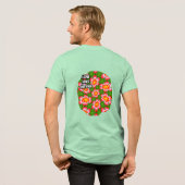 red lilies pattern Tri-Blend shirt (Voorkant)