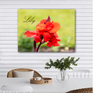 Red Lily Aangepaste naam Poster