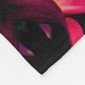 Red Lily Floral Abstract Art Pattern Fleece Deken (Hoek)