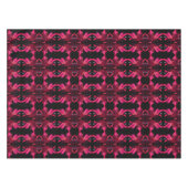 Red Lily Flower Abstract Art Tafelkleed (Voorkant (Horizontaal))