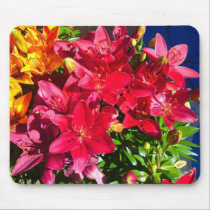 Red Lily Flower Mousepad Muismat