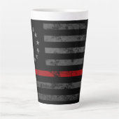 RED LINE Betsy Ross Amerikaanse vlag Latte Mok (Voorkant)