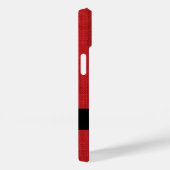 Red Linen Texture Photo met aangepaste naam Case-Mate iPhone Case (Achterkant / Rechts)
