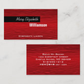 Red Lines Cartes de visite professionnels modernes (Devant / Derrière)