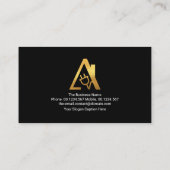 Red Lines Placard Oversize Name Electrical Service Visitekaartje (Achterkant)