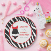 Red Lingerie Party Dank u Papieren Bordje (Feest)