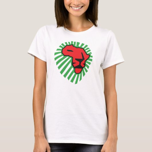 Red Lion Green Mane deze keer voor Afrika Shirt (Voorkant)