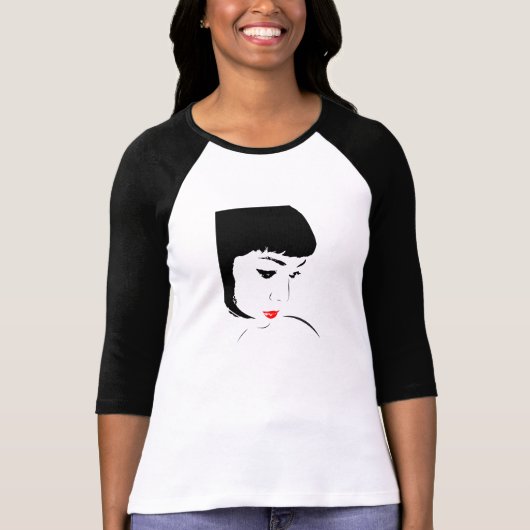 Red Lip Lady T-shirt (Voorkant)