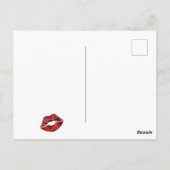 Red Lips Baiser Motif Valentine's Day Carte postal (Dos)
