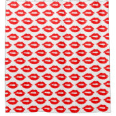 Red Lips Baisers Motif rideau de douche (Devant)
