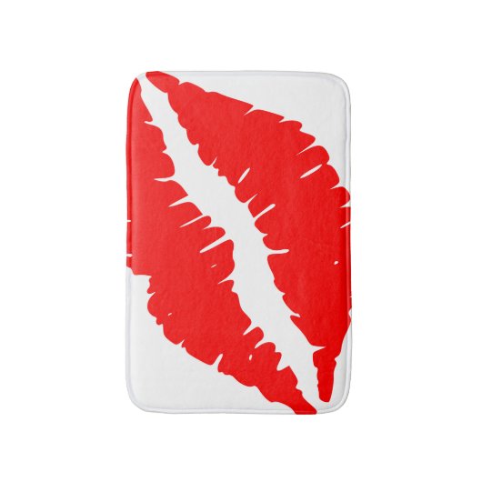 Red Lips Bath Rug Badmat (Voorkant Verticaal)