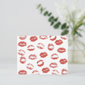 Red Lips Briefkaart (Staand voorkant)