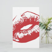 Red Lips Briefpapier (Staand voorkant)