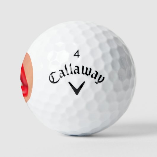 Red Lips Callaway Supersonft Golf Balls Golfballen (Logo)