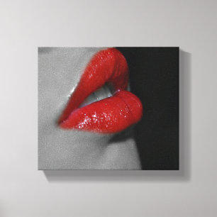 Red Lips Canvas afdrukken