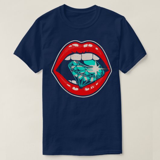 Red Lips Diamond T-shirt (Design voorkant)