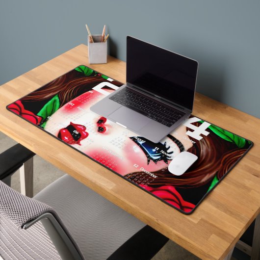 Red Lips et Red Roses Motif (Bureau 2)