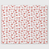 Red Lips houden van Vrijgezellenfeest Cadeaupapier (Vlak)