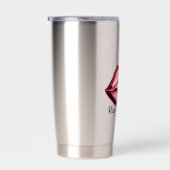 Red Lips Kiss Geïsoleerde Drinkbeker (Rechts)