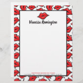 Red Lips Kiss lipstick & Beauty Distributor - Aang Briefhoofd Ontwerp (Voorkant / Achterkant)