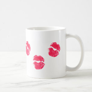 Red Lips Kiss Lipstick Kisses Valentijnsdag Love Koffiemok
