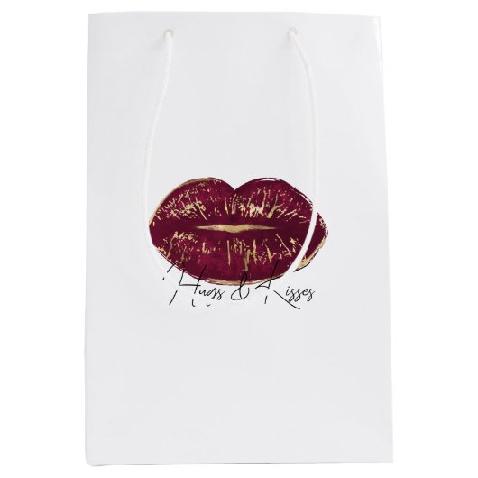 Red Lips Kiss Medium Cadeauzakje (Voorkant)