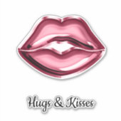 Red Lips Kiss Sticker (Voorkant)