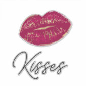 Red Lips Kiss Sticker (Voorkant)
