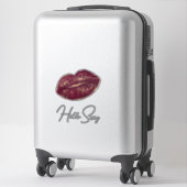Red Lips Kiss Sticker (Koffer)
