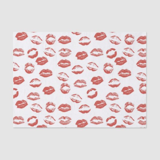 Red Lips Kiss Tissuepapier (Voorkant)