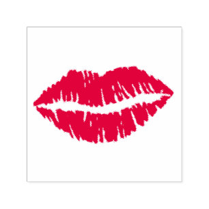 Red Lips Lipstick Kiss Love Valentijnsdag Stamp Zelfinktende Stempel