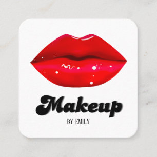 Red Lips make-up artist Vierkante Visitekaartje