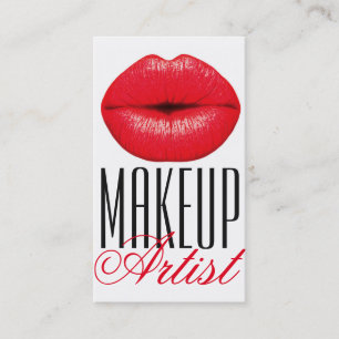 Red Lips make-up artistieke Cosmetology Beauty Visitekaartje